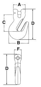 Crosby A-1358 Clevis Grab Hooks